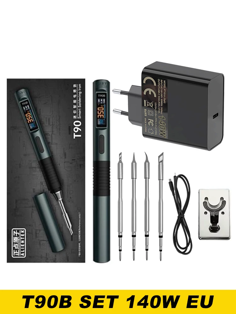 ALIENTEK T90 умный паяльник 140 Вт портативный цифровой дисплей автоматический сон печатная плата прецизионный паяльник набор инструментов для ремонта
