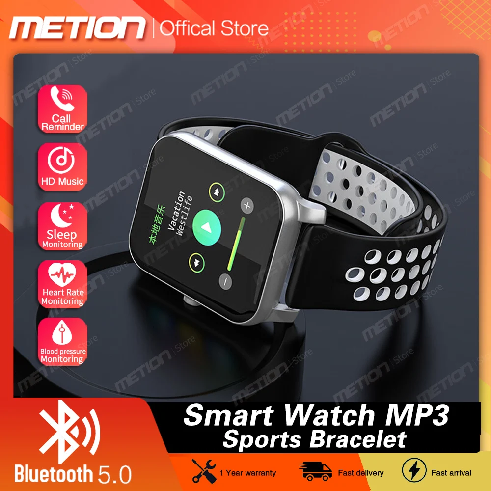 

Wrist Bracelet Walkman Bluetooth 5.0 MP3 Music Player Mobile APP Interconnected Smart Watch Heart Rate/Blood Pressure Monitoring