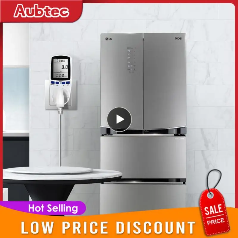 

Digital LCD Display Wattmeter Power Socket Electricity Usage Monitoring Device Power Voltage Measuring Outlet EU AU BR UK Plug