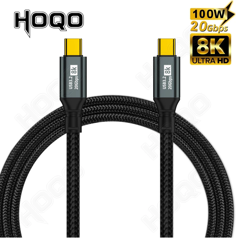 Кабель USB 3.2 20 Гбит/с PD100W типа C ThunderBolt 3 — тип 8K при 60 Гц для i Phone 15 Pro Max MacBook