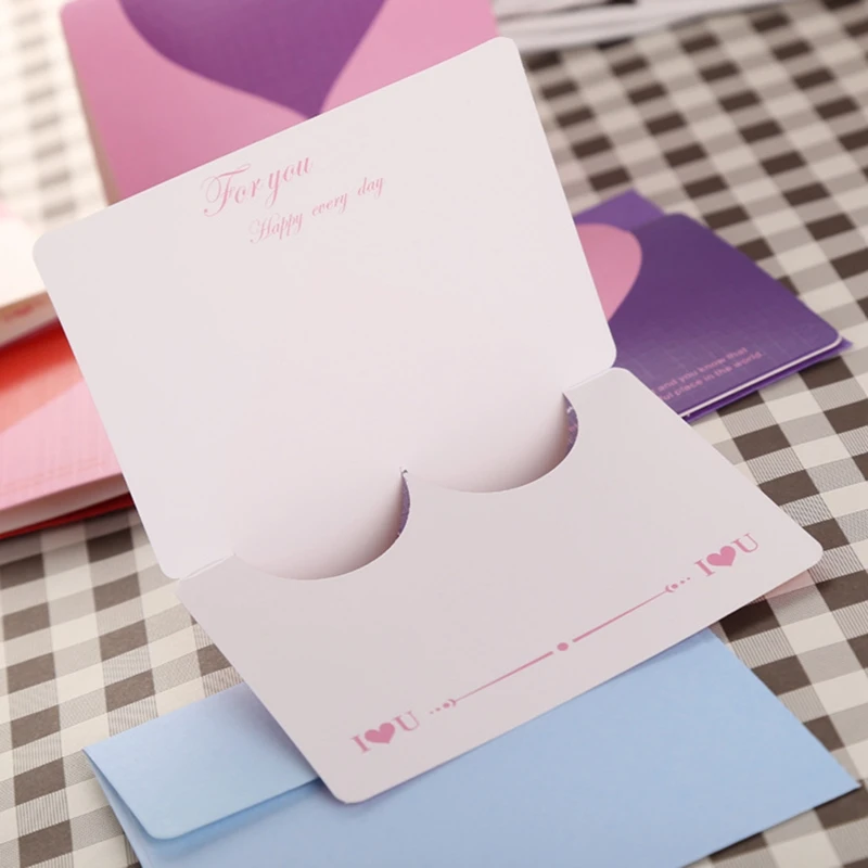 

10pcs/lot Mini Love Envelopes With Heart Card Message Card Letter For Card Scrapbooking Gift Korean Stationery