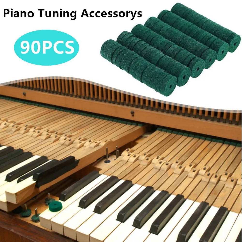 

90pcs Piano Keyboard Washers Tuning Felt Ring Pad Pianos Repair Accessorys Green Piano Accessories Piano Felt Washers