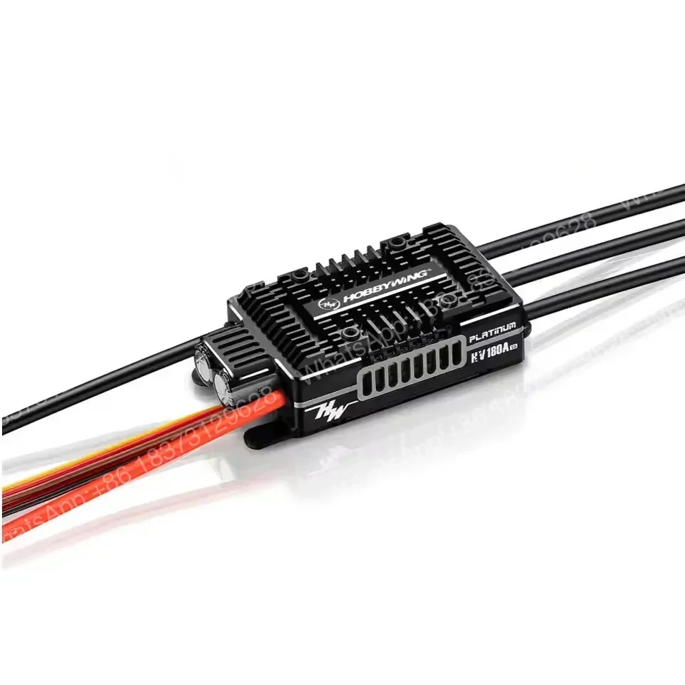 Фото Hobbywing Platinum HV KV180A SBEC V5 6-14S Бесщеточный ESC с 12В BEC и 32-битным процессором для вертолетов и самолетов 550-700 класса №3