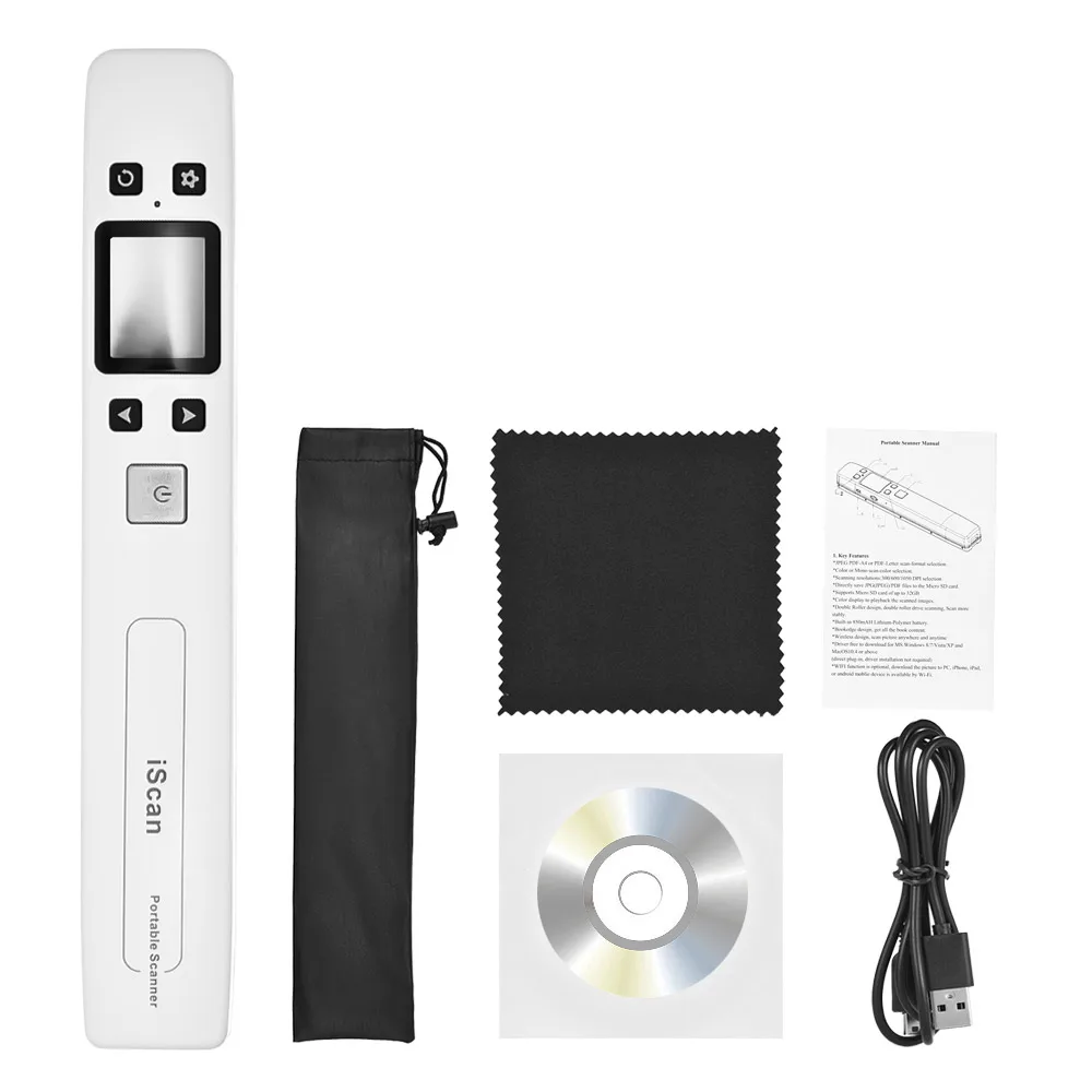 1050DPI wifi scanner Portable New Creative Handheld Mobile Document Image A4 Hand Scaner Support JPG/PDF Format |