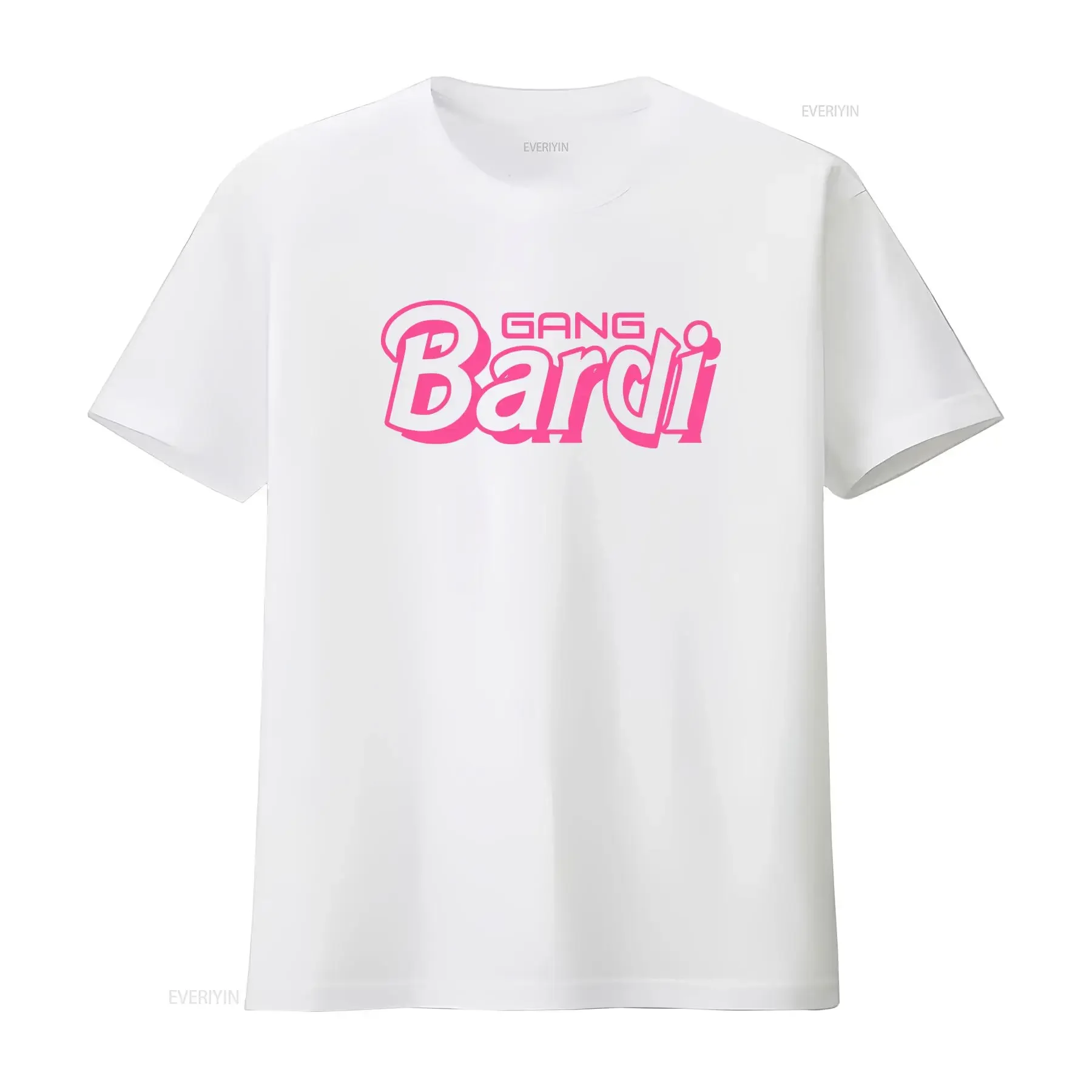 Фото Футболка Cardi B Bardi Gang в стиле хип-хоп, женская, латиноамериканская, винтажная, с эффектом потертости, модная, с графическим принтом, стильная, дышащая, дизайнерская одежда, универсальная. №4