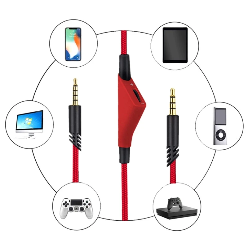 

Replacement Stereo Cable Extension Cord for astro A10 A40 A30 Headset E1YA