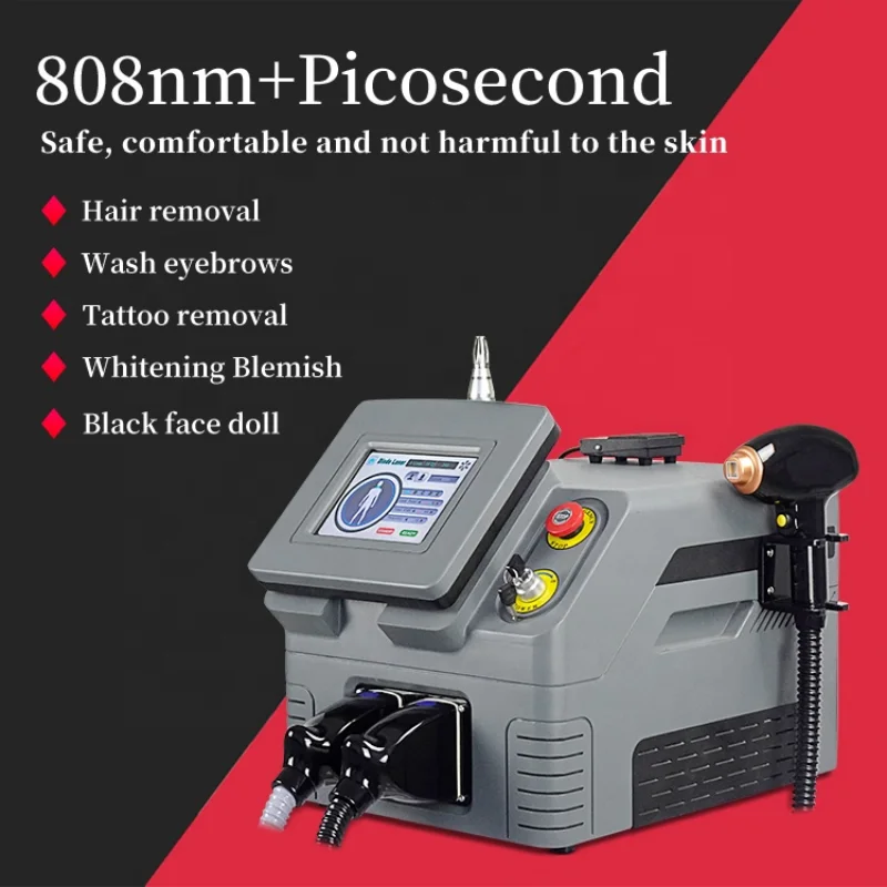 

2 in 1 808Nm Picosecond Diode Laser Beauty Machine Epilator Permanent Hair Tattoo Removal Q Switched Nd Yag Portable Painless