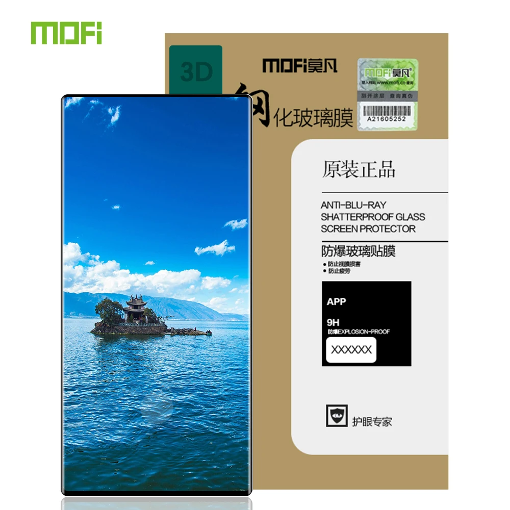

3D Tempered Glass For Samsung Galaxy Note 10 Plus Pro + MOFI Full Cover 9H Protective film Explosion-Proof Screen Protector