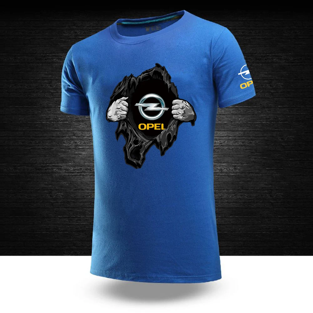 

2022 NEW OPEL Logo Men's Summer Brand New Cotton T-shirt Short-sleeve Man Short Sleeve Men T-shirts For Male Custom Tops