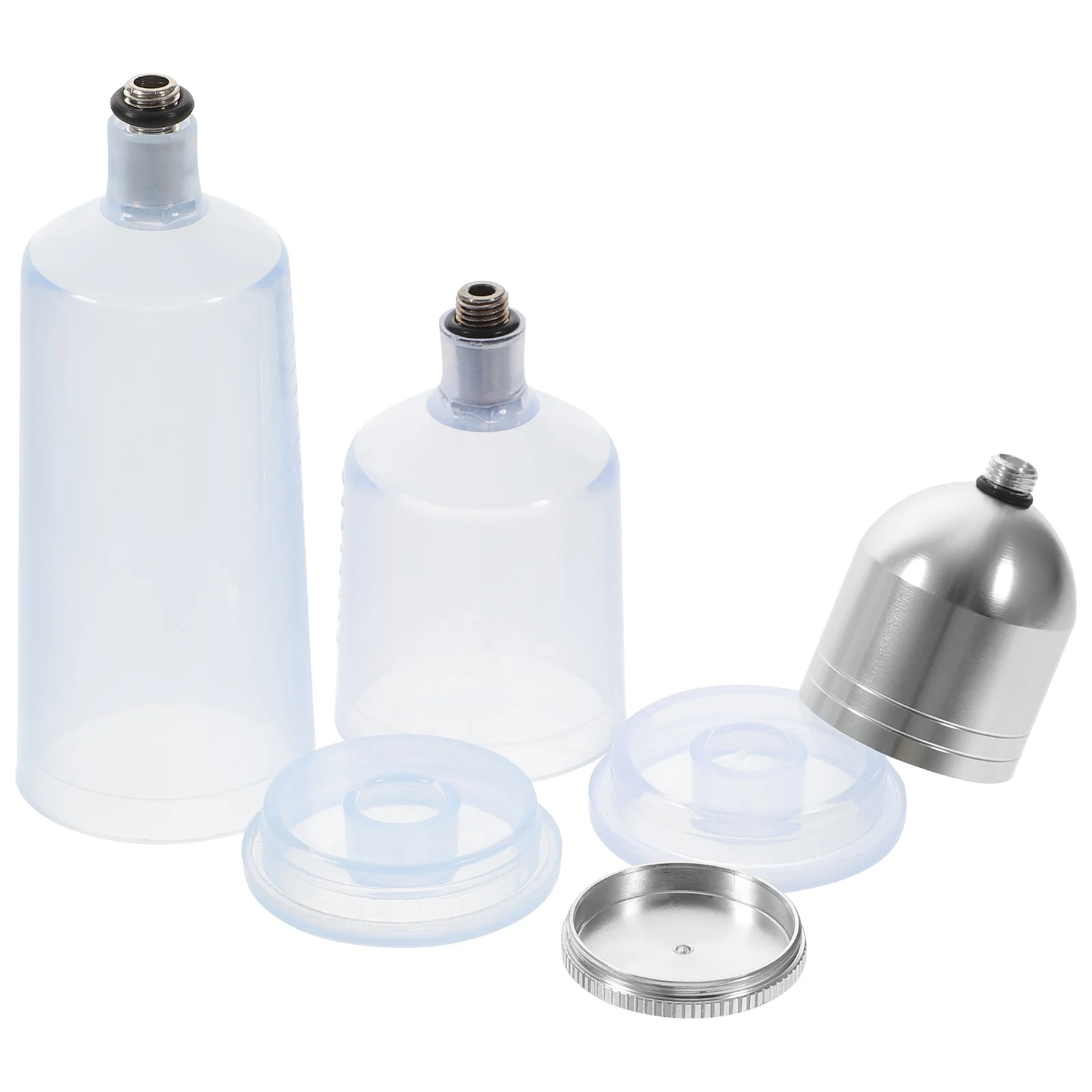 

Airbrush Replacement Pot Clear Bottle Dispenser Empty Portion Jar Dismountable Glass