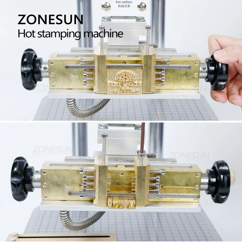 Фото ZONESUN ZS-110A: Ручной станок для горячего тиснения, бронзирования и биговки кожи, инструменты для DIY-проектов по тиснению на картах №2