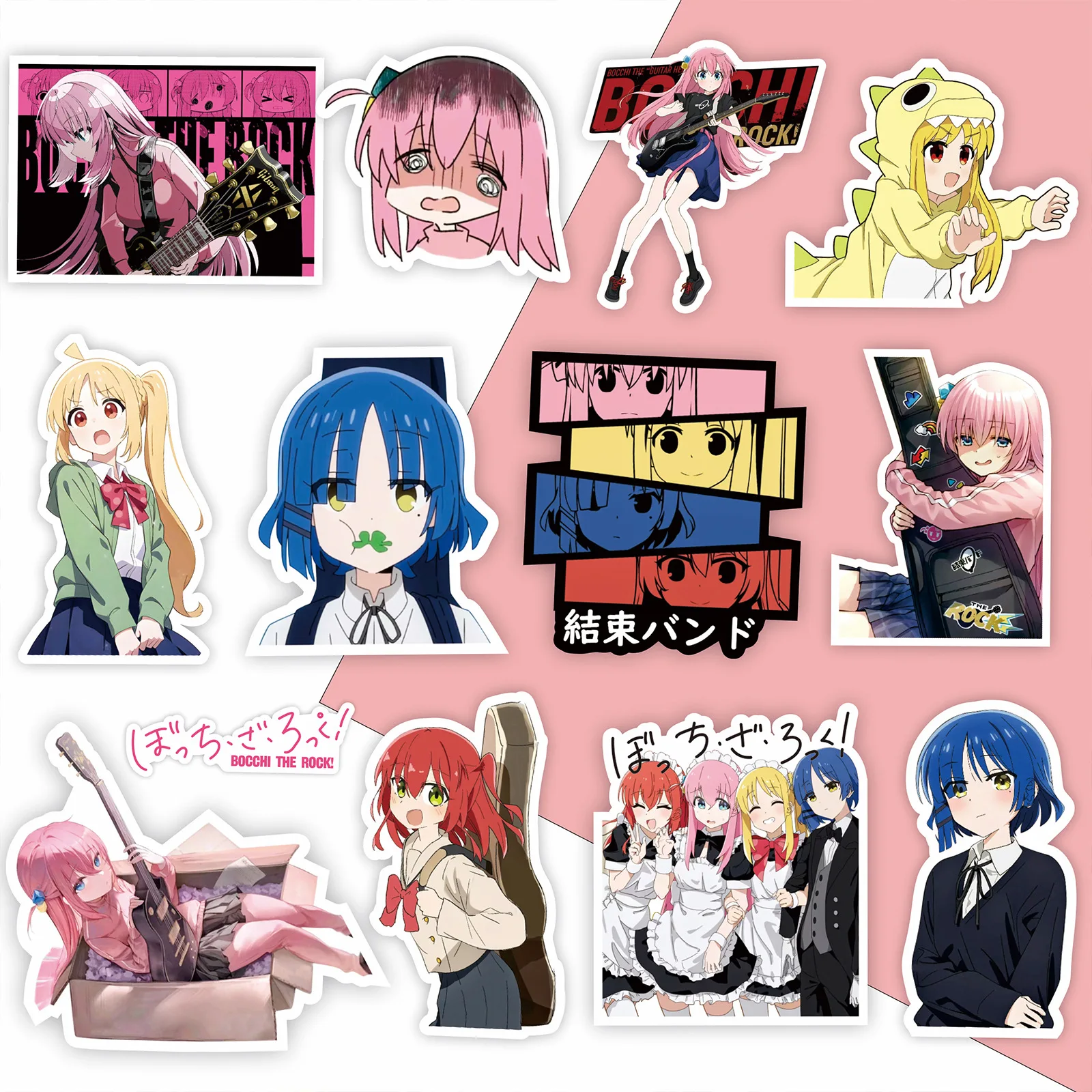 75шт Bocchi The Rock! Аниме-наклейки Водонепроницаемые Игрушки сделай Сам Мотоциклетный