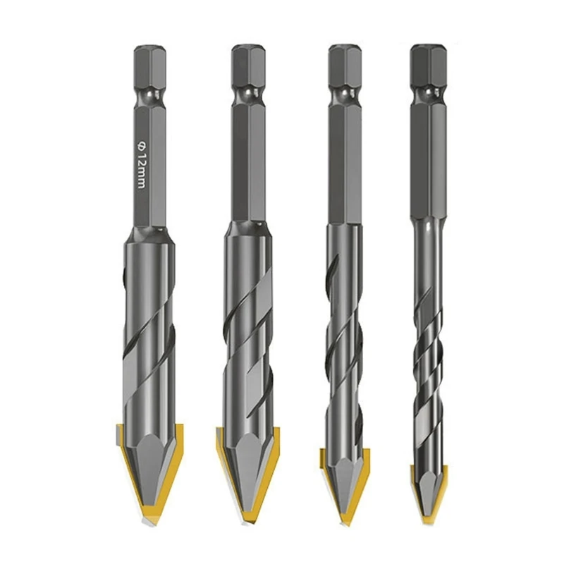 4 шт. эксцентриковое сверло с шестигранным хвостовиком прецизионное 6/8/10/12 мм Q81C