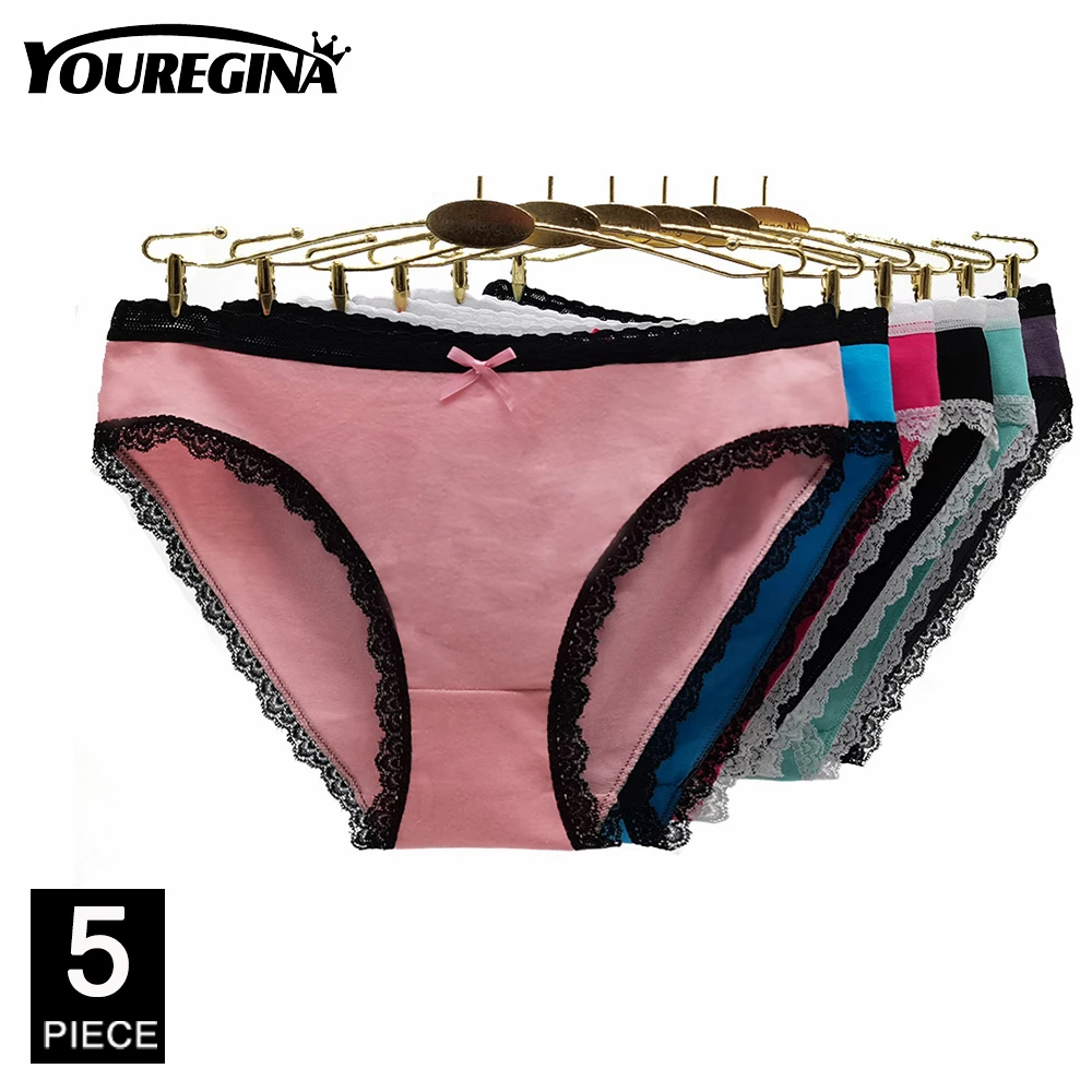 

5 шт./комплект, женские хлопковые трусики-бикини