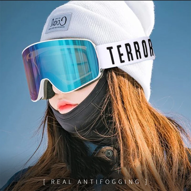 Winter Ski Glasses Women Anti Fog Snowboard Goggles Men Outdoor Skiing Snowboarding Protective Cycling Eyewear Sports Equipment