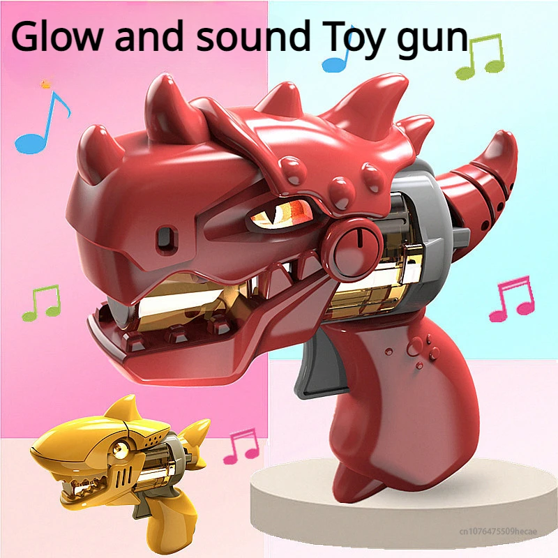 

Cartoon Dinosaur Shark Small Pistola Electric Small Pistol Light Music Mini Eight-tone Children's Candy Toy Christmas Gift