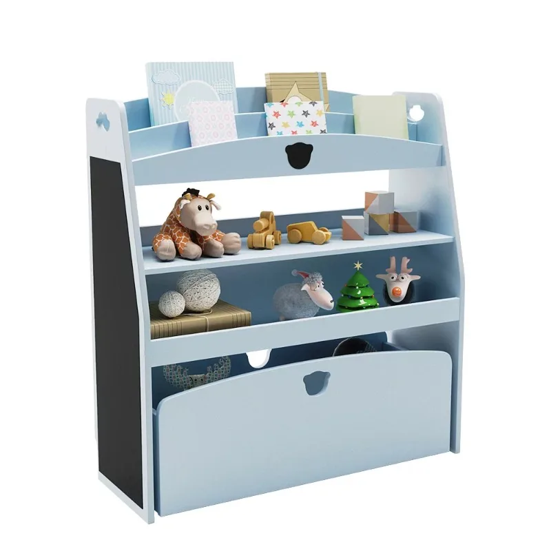 

Bestier Kid's Cubby Toy Storage Cabinet, Children's Bookcase,Blue