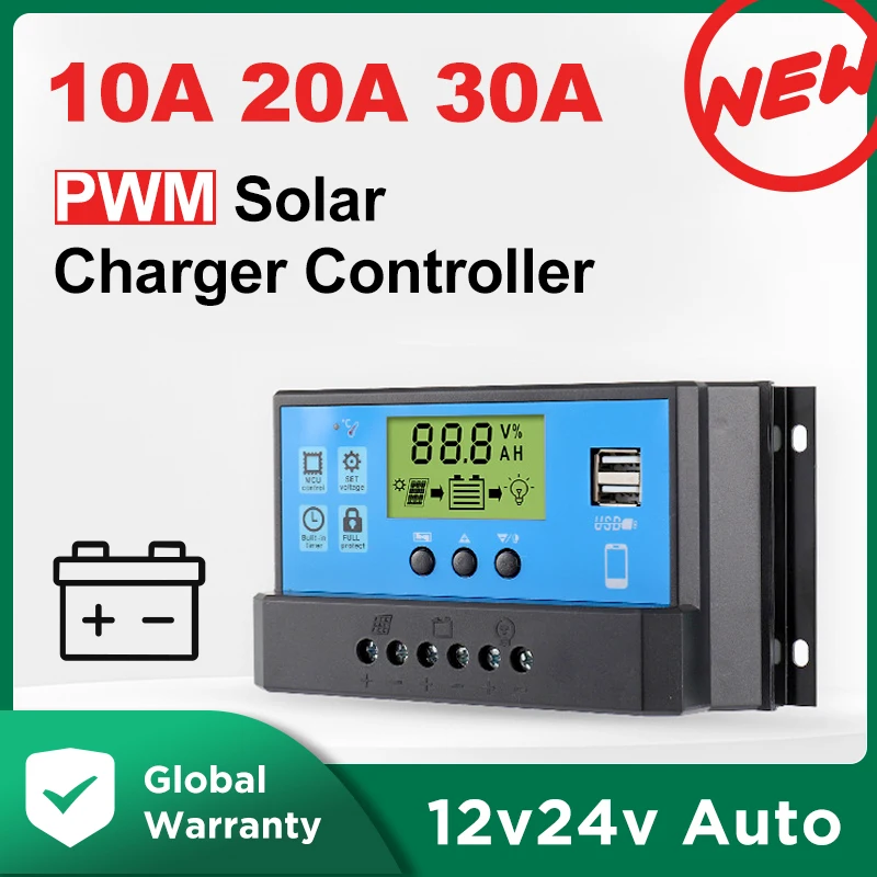 

Carry New Energy Solar Controller 10A20A30A40A50A60A12V24V Solar Panel Charging And Discharging Anti-overcharge