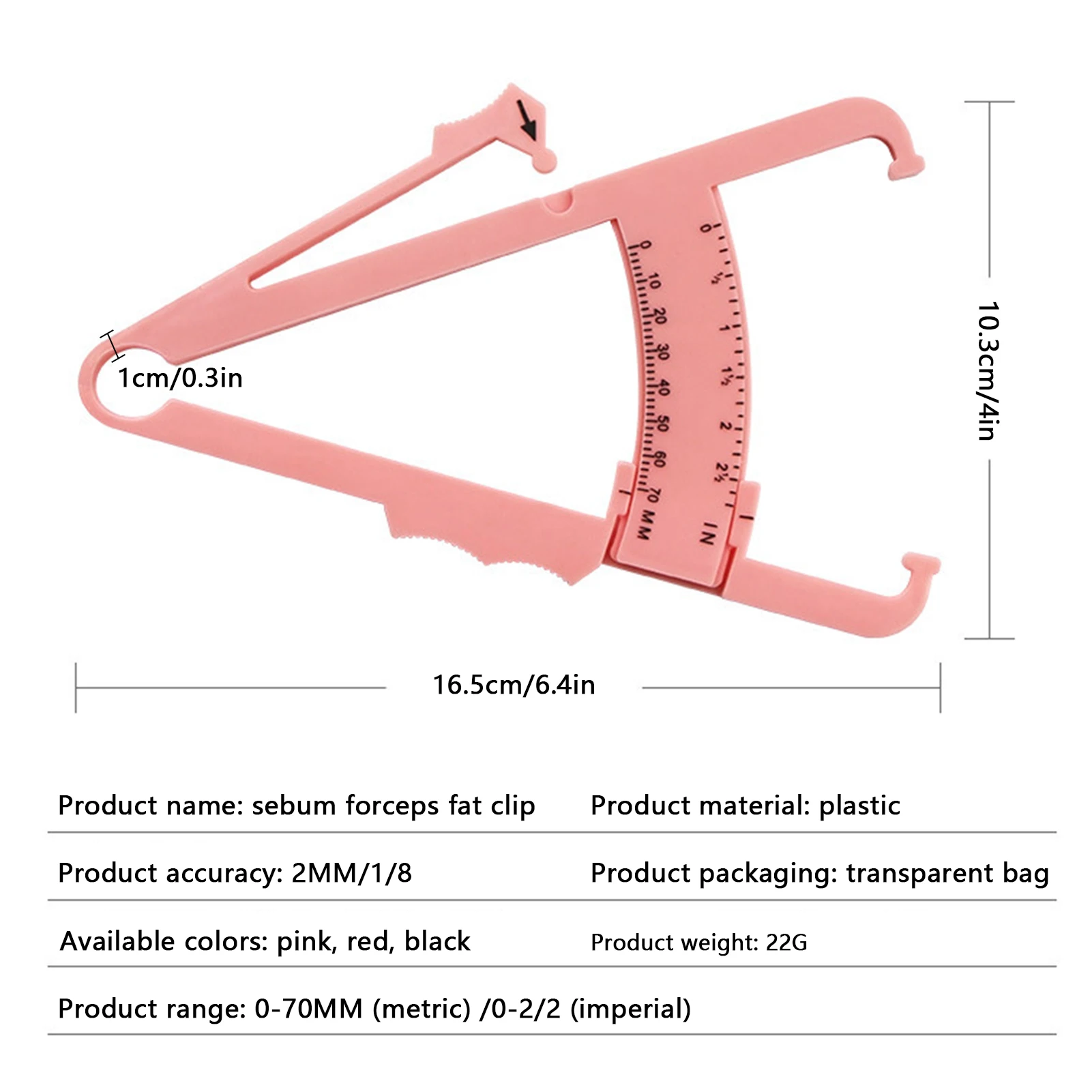 

Body Calipers Durable Skin Folder Caliper For Monitoring Body Fat Silm Guide For Men And Women Body Fat Monitors For Diet More