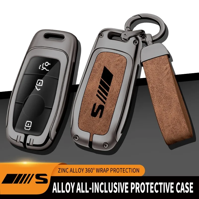 

Zinc Alloy Car Logo Key Bag For Mercedes Benz S450L S500L S350L Remote Control Protector For Mercedes Benz S Class Car Key Cover