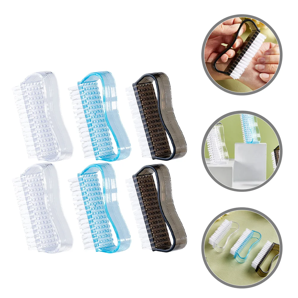 

6pcs Nail Brushes Hand Fingernail Scrub Tools Multipurpose Nail Cleaning Brushes