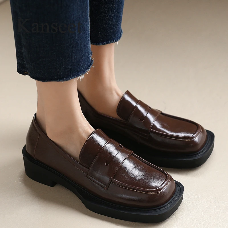 

Женские туфли с квадратным носком, на квадратном каблуке