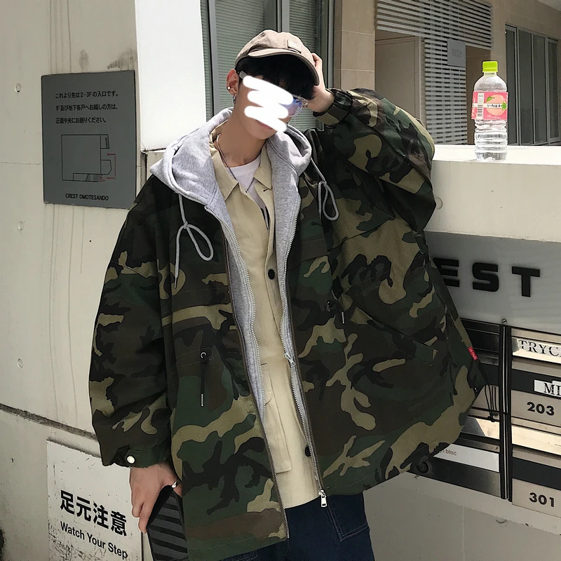 Ветровка в стиле милитари куртка на молнии худи уличная одежда модная панк