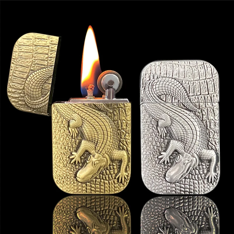 

Ветрозащитная Зажигалка для дизельного масла, кремневая керосиновая Зажигалка в стиле ретро, заправляемая бензиновая Зажигалка для сигаре...