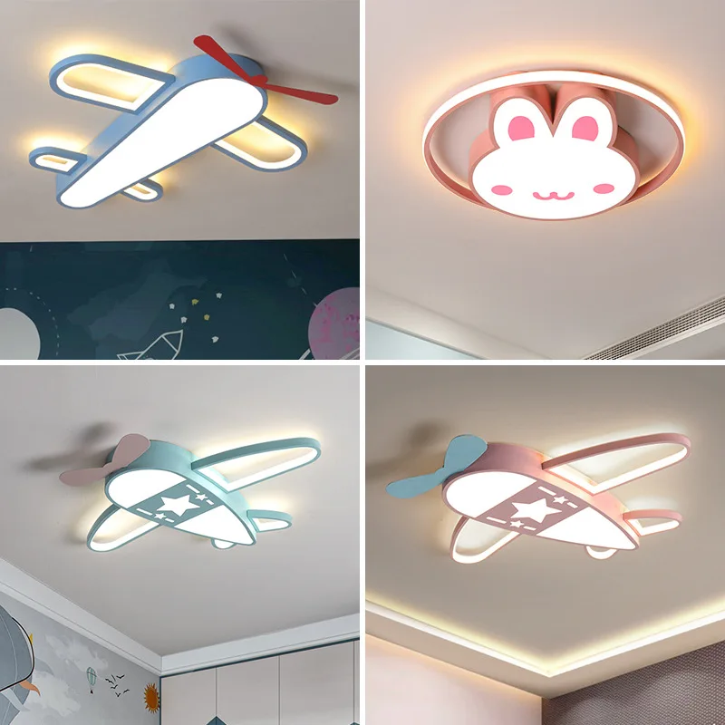 

Children's Room Lamp Rainbow Cloud Bedroom Lamp Star Sky Cartoon Ceiling Lights Intelligent Three Color Dimming Eye Protection