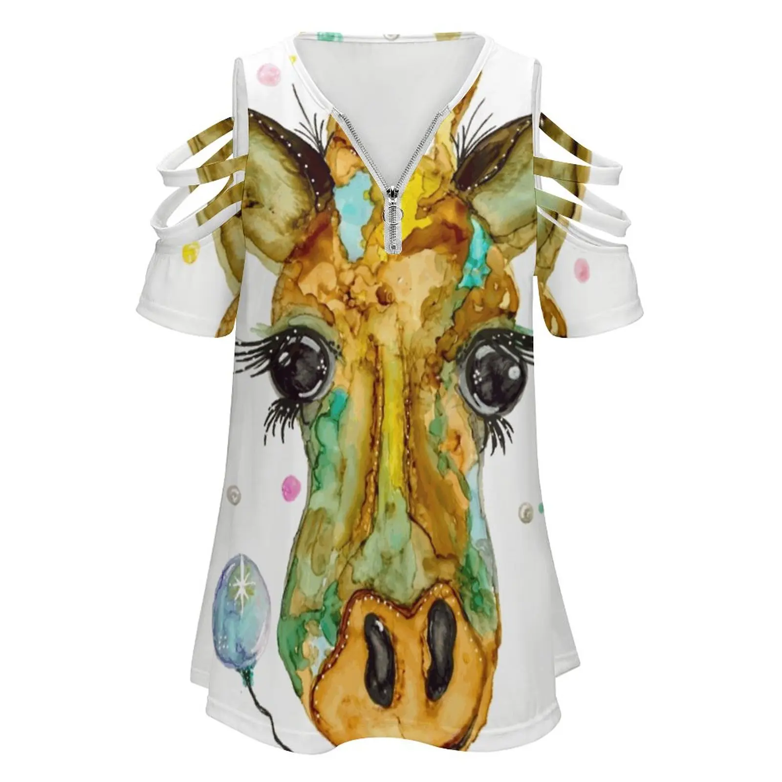 Женская футболка Mazie весенне-летние футболки с принтом различные стили жирафом