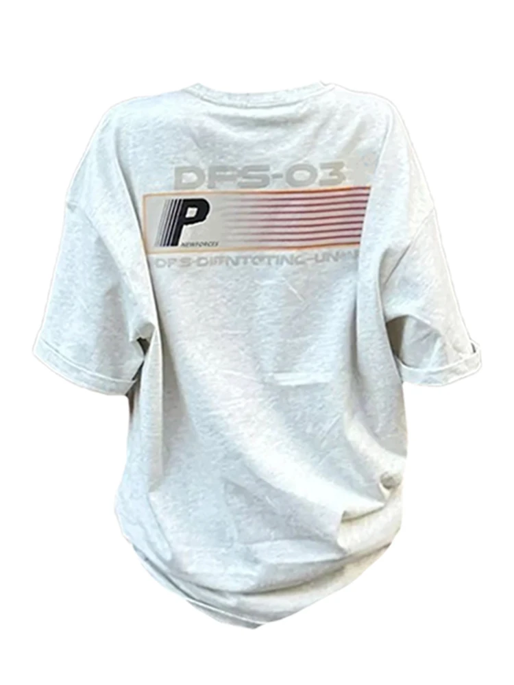 

Футболка женская хлопковая с коротким рукавом и графическим принтом, в стиле оверсайз