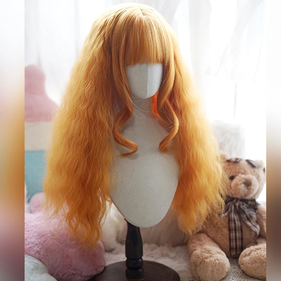 

Парик HOUYAN из синтетических волнистых волос, парик для косплея Лолиты из оранжевого, коричневого, черного цветов, термостойкий парик Вечерни...