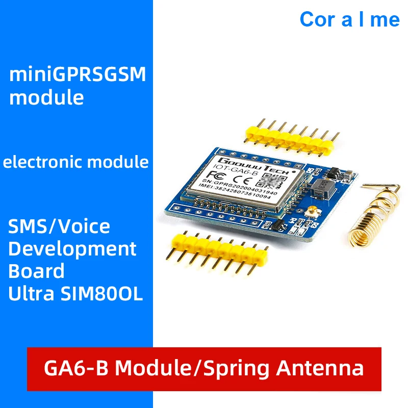Мини A6 GPRS GSM модуль GA6-B Arduino Замена SIM800L беспроводной расширения SMS Голосовая