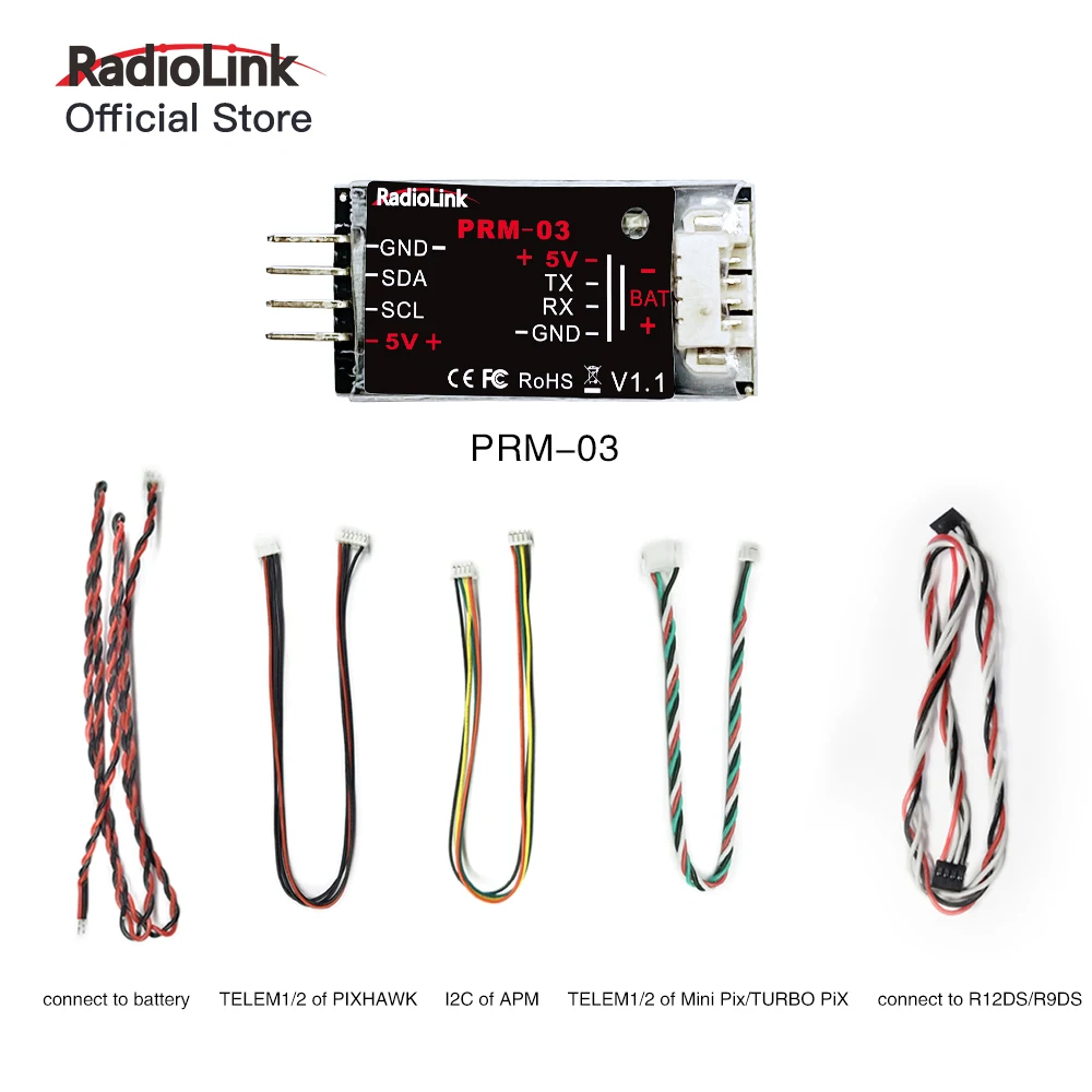 Radiolink PRM-03 OSD датчик телеметрии Модуль информации о возврате полета для AT9/AT9S/AT9S Pro/AT10/AT10II Radiolink PRM-03 OSD датчик телеметрии Модуль информации о возврате полета для AT9/AT9S/AT9S Pro/AT10/AT10II