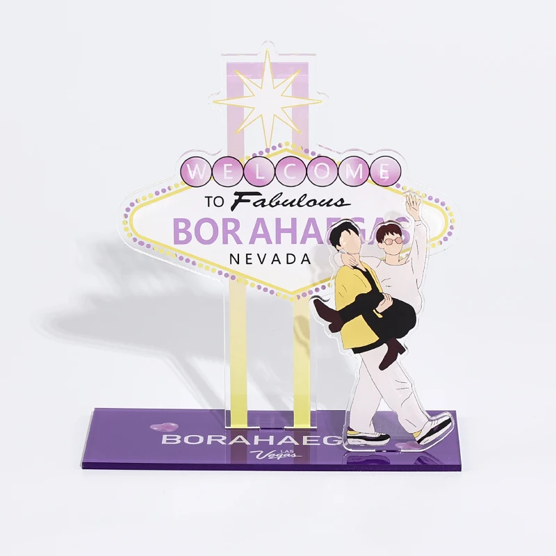 Kpop Bangtan Boys Acrylic Assemble Stand Las Vegas Concert JK JIMIN Fashion Desk Model Decoration Fans Collect Accessories Gift