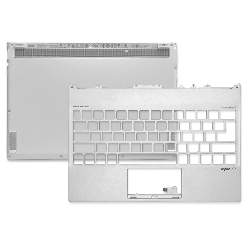 

NEW Laptop Palmrest Upper Top Case/Bottom Cover For Acer Aspire S7-191 Series Top Case C Cover Silver