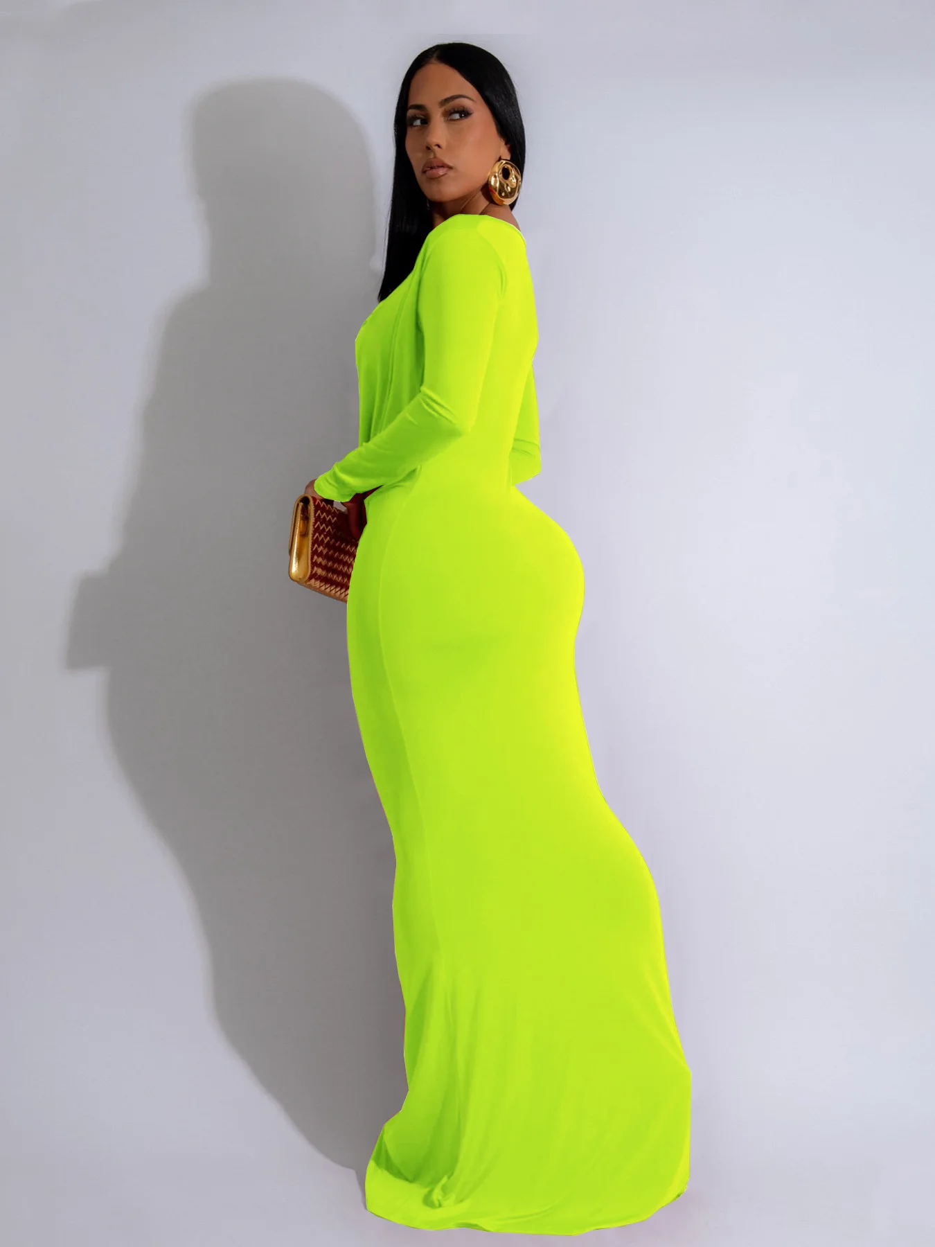 Tw570 Европейское и американское трансграничное платье в стиле Ins с глубоким