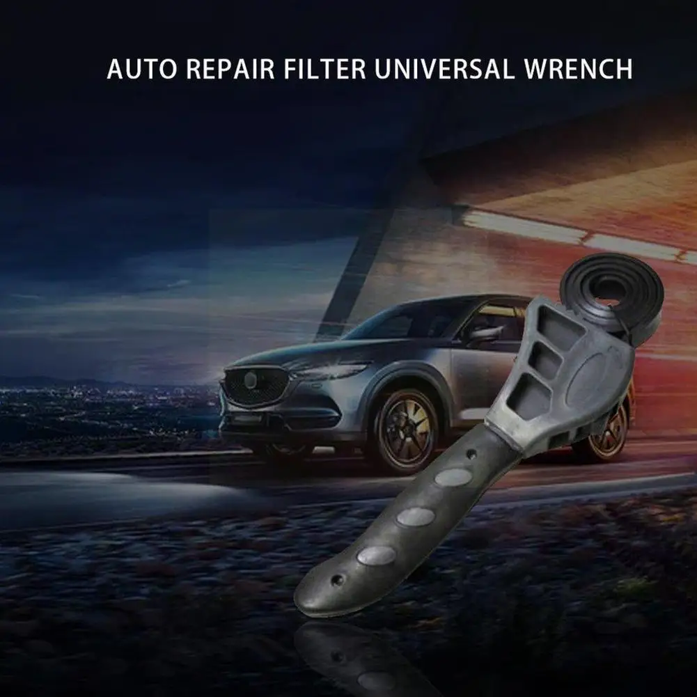 

50CM Non-slip Pipeline Wrench Rubber Strap Wrench Jar Tool Plumbing Lids Filter Tighten Loosen Spanner Universal Oil R4B2