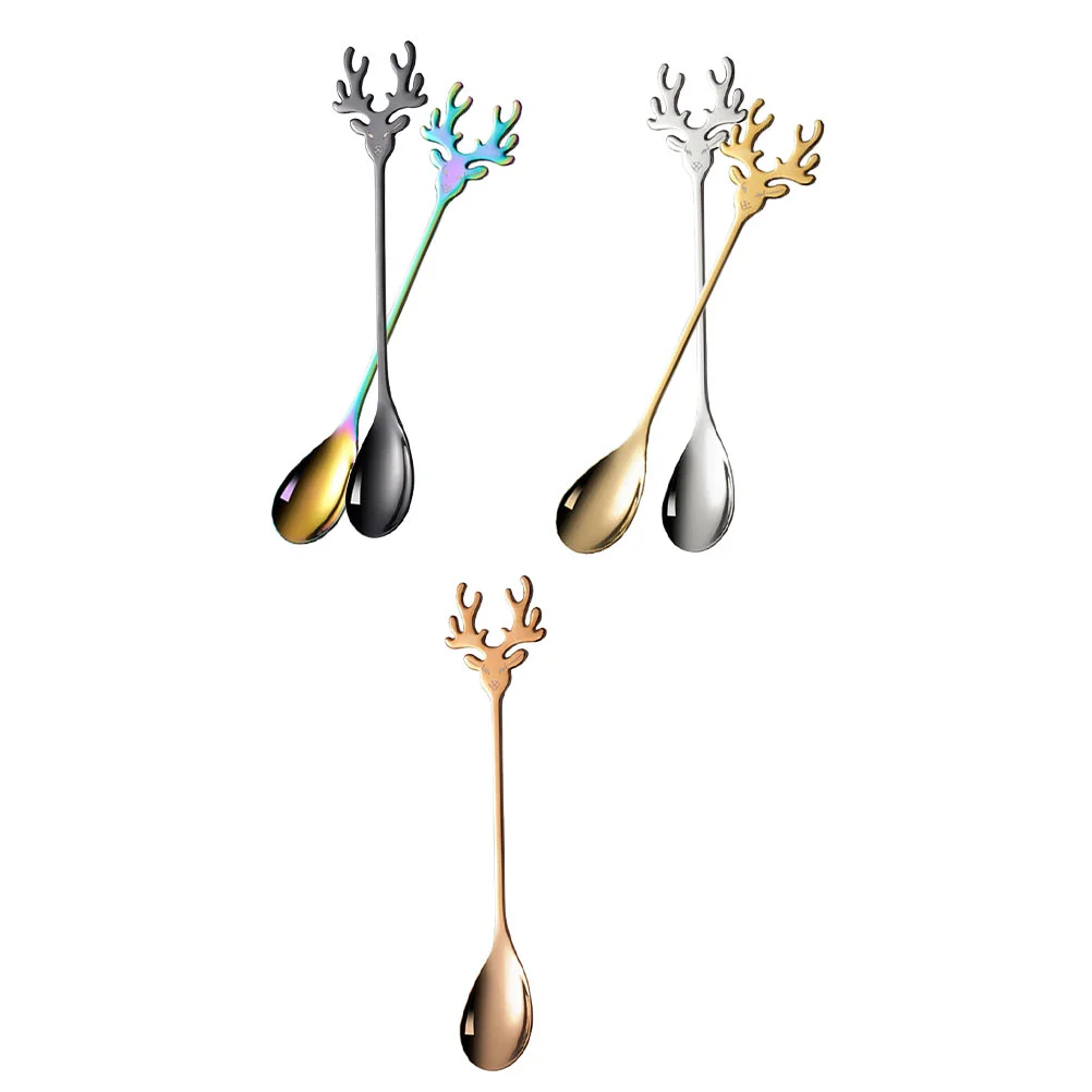 

Spoon Spoons Christmas Stirring Teaspoons Kitchen Coffee Pancake Decoration Mini Cream Ice Spatula Dessert Scoops Tree Espresso