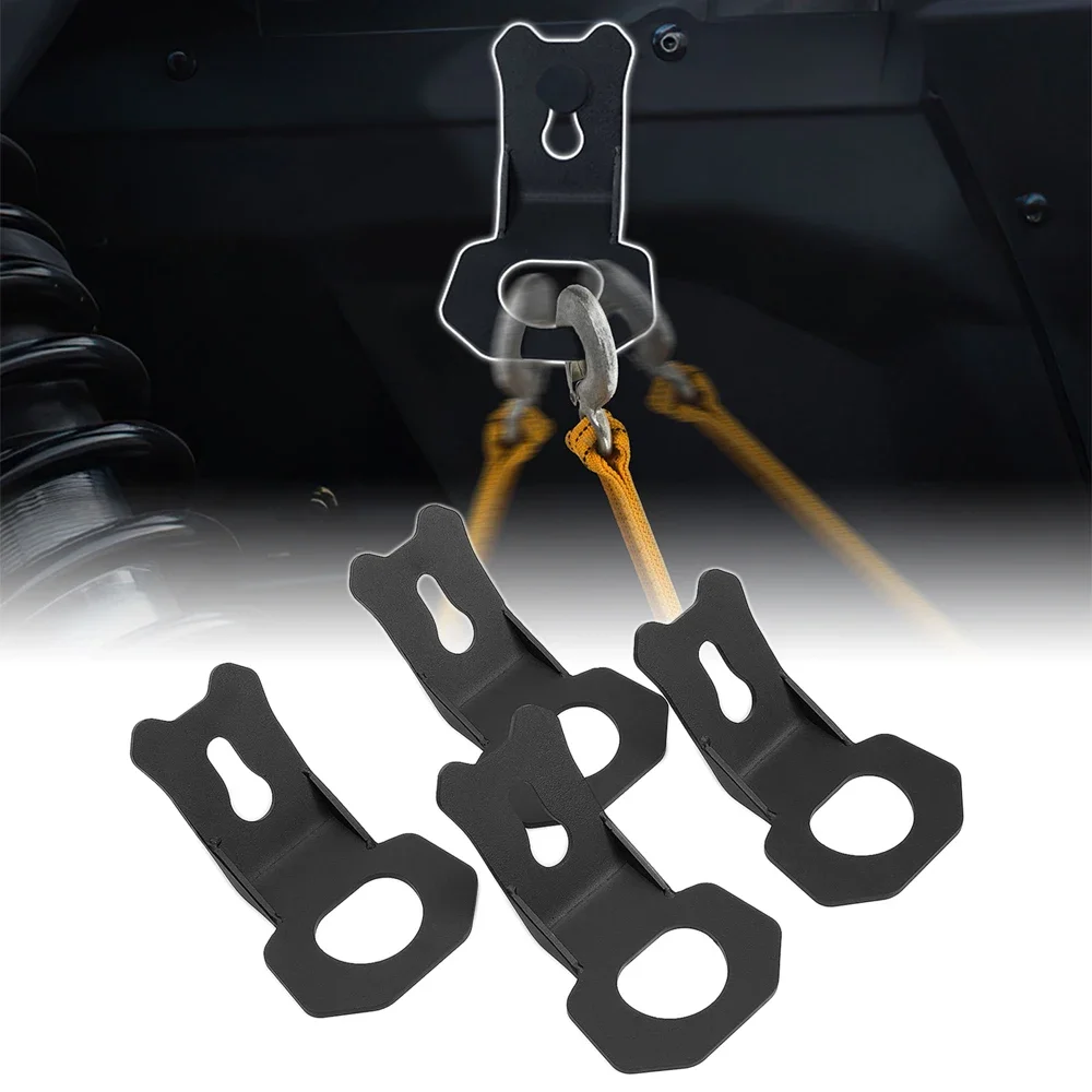 4 шт. стальные крючки для крепления KEMIMOTO UTV Can-am Maverick X3 Max R RR 2/4 двери 2017-2024 4x4 XRC XMR XDS DS