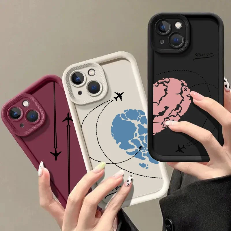 Чехол для телефона с сердечком в путешествии стиле самолета Samsung Galaxy M15 M20 M31 M51 M30S