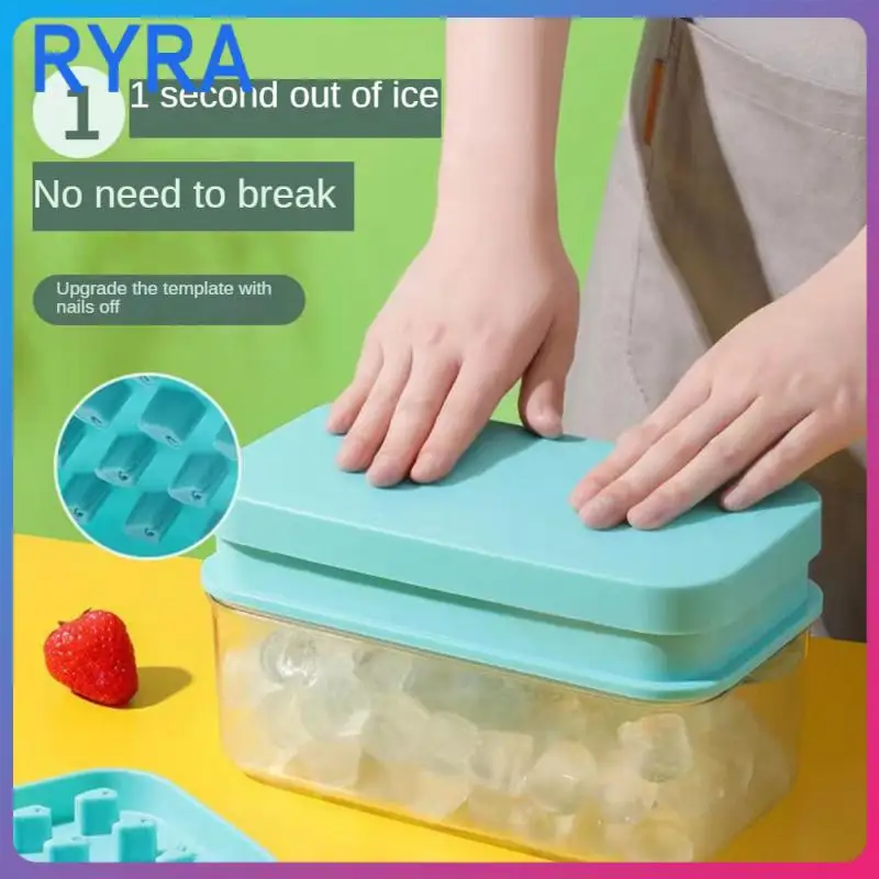 

Для быстрого барного кухонного льда, самодельный контейнер для льда «сделай сам», Пищевая силиконовая коробка для льда, аксессуары для кухн...