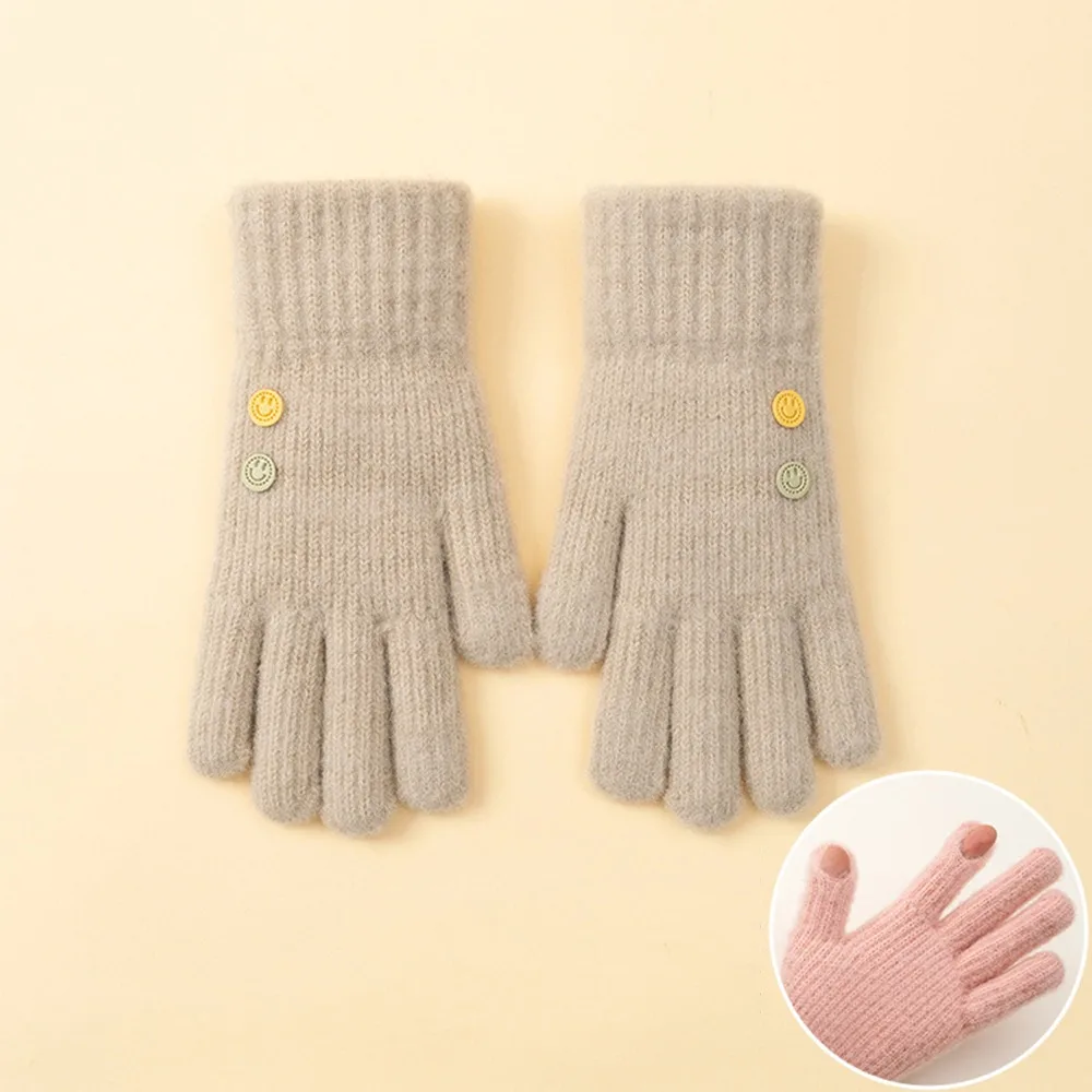 Новые сенсорные зимние перчатки утепленные лыжные с большим ртом теплые пятью