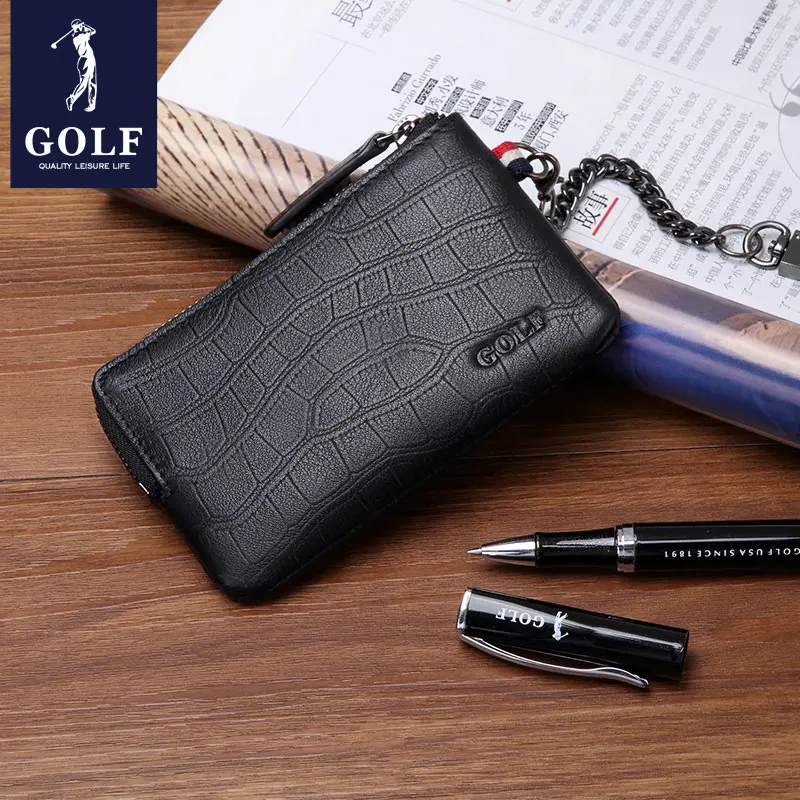 

Сумка для ключей для гольфа, мини кожаный мужской ремень, сумка для автомобильных ключей из коровьей кожи, многофункциональный чехол для кл...