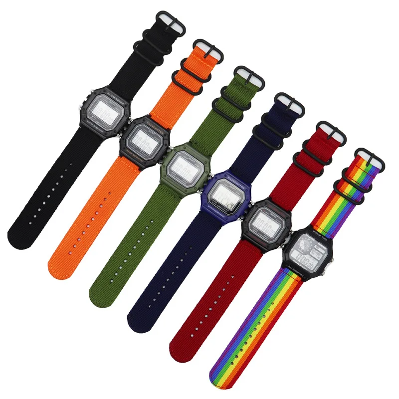 Фото Нейлоновый ремешок для часов Casio AQ-S810W S800W SGW-300H/400H/500H MRW-200H AE-1000W AE-1300/1200 W-S200H/800H/216H/735H, 18 мм №3