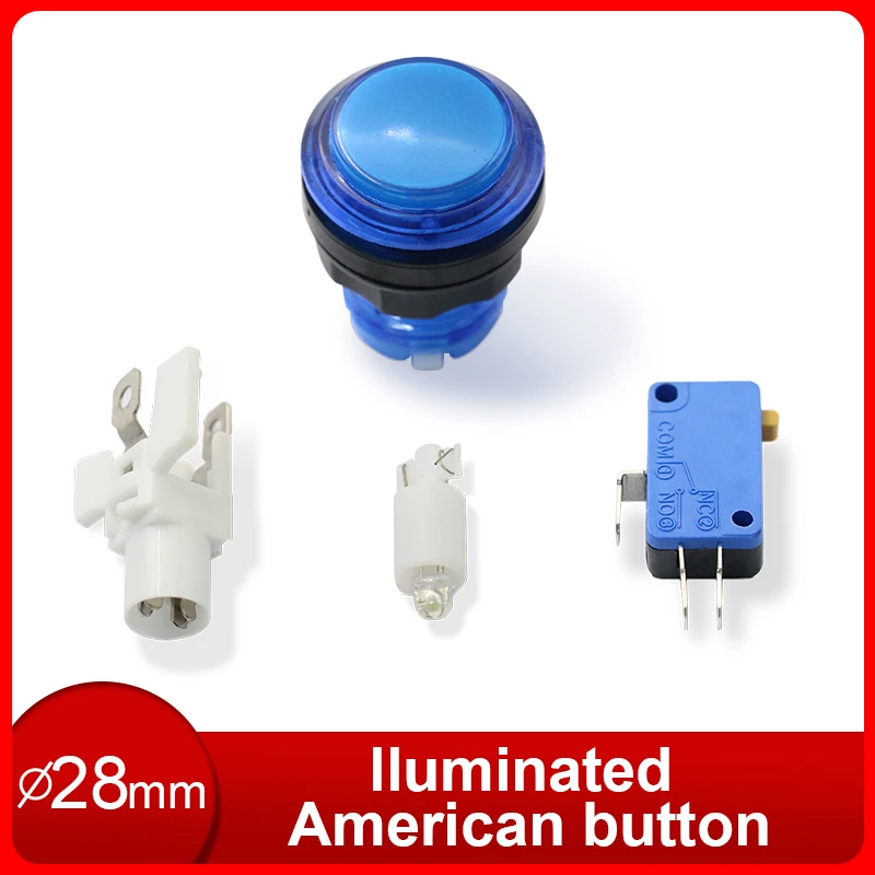 100/50 шт. прозрачные игровые автоматы 28 мм 12 В