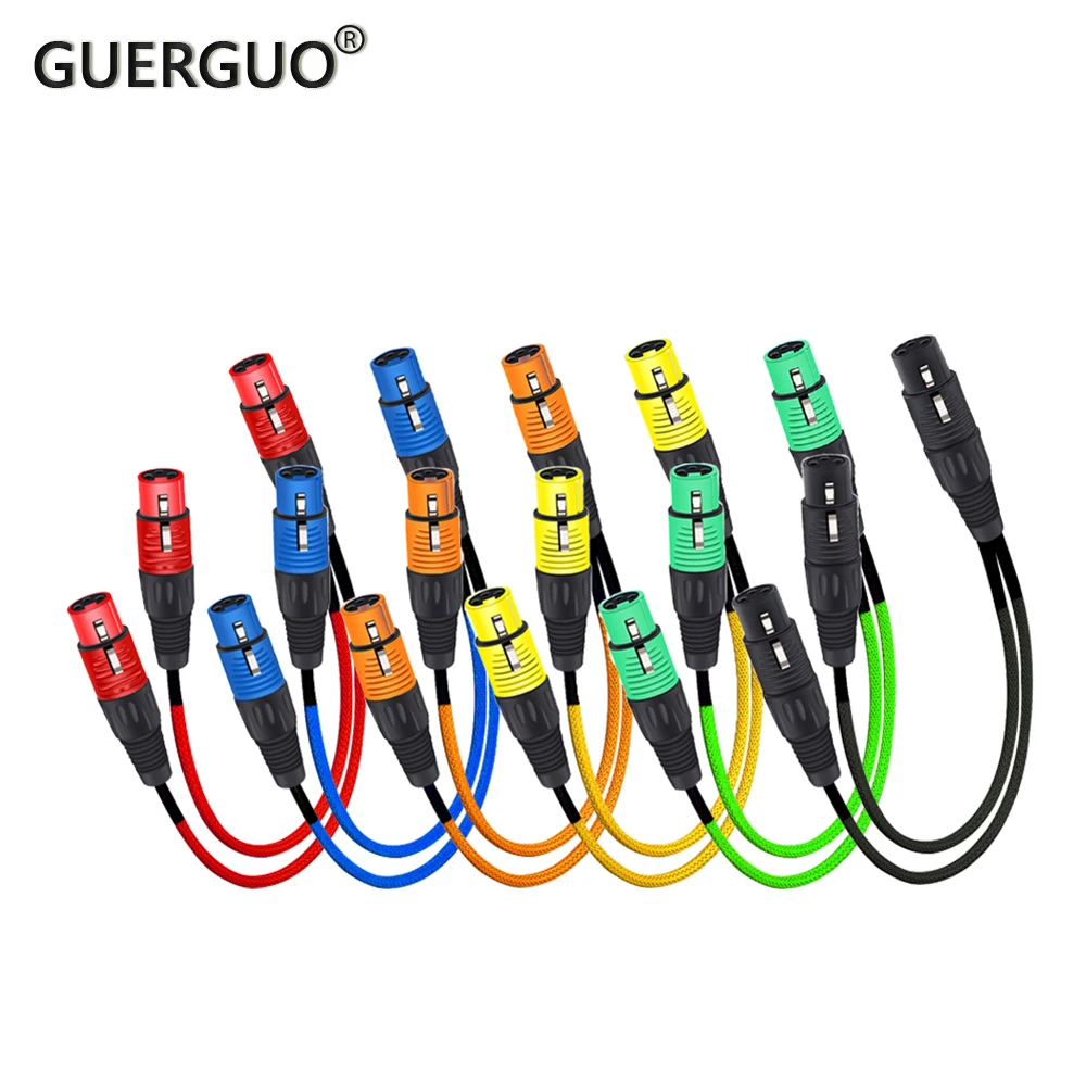 30 см 50 3-контактный разъем XLR Мама на двойной 2 розетки Y-образный разветвитель