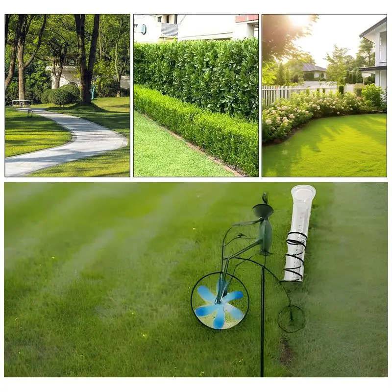 Лягушка Датчик дождя Лягушки на цикле Спиннер ветра Металлический