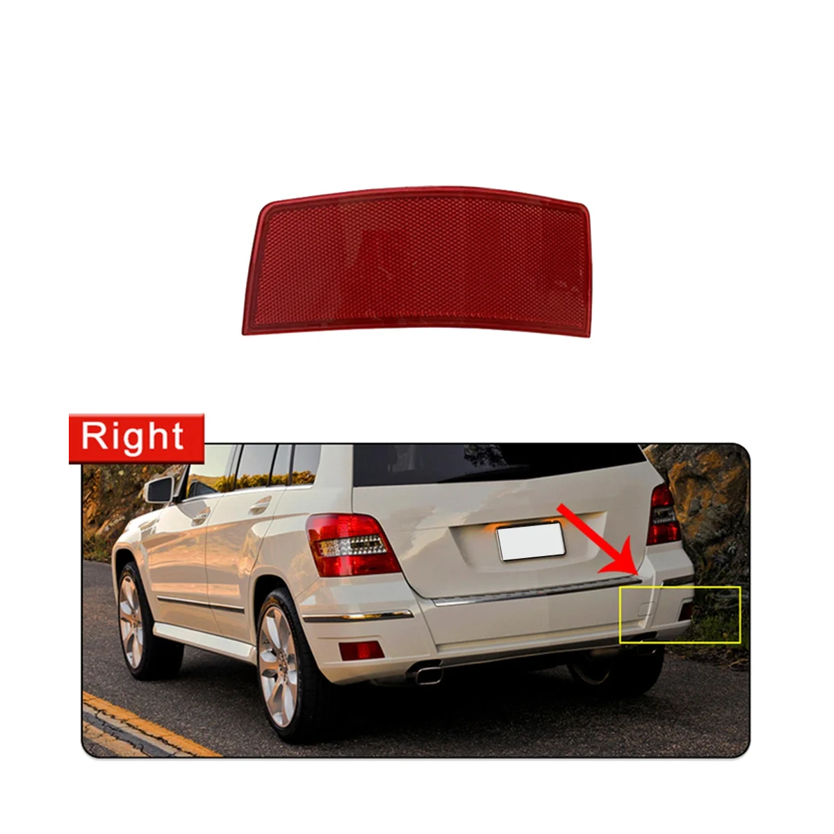 Отражатель заднего бампера для Mercedes-Benz GLK-Class W204/X204 GLK250 GLK300 GLK350 2008-2012