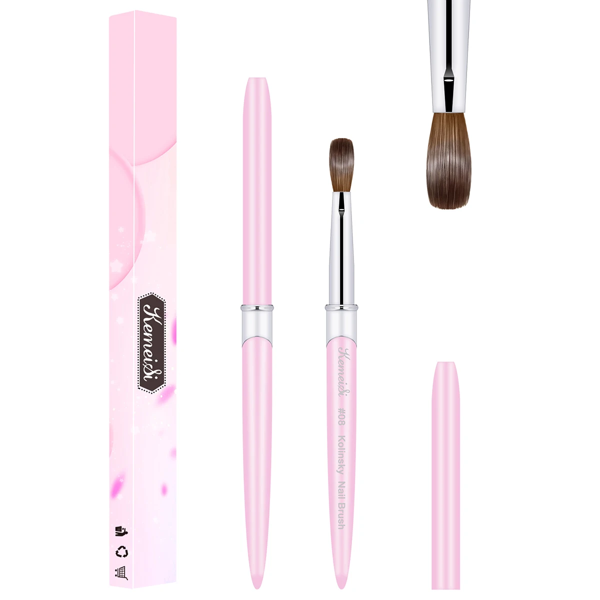 Kolinsky Акриловая Кисть Для Ногтей Высококачественная Собольная Дизайна